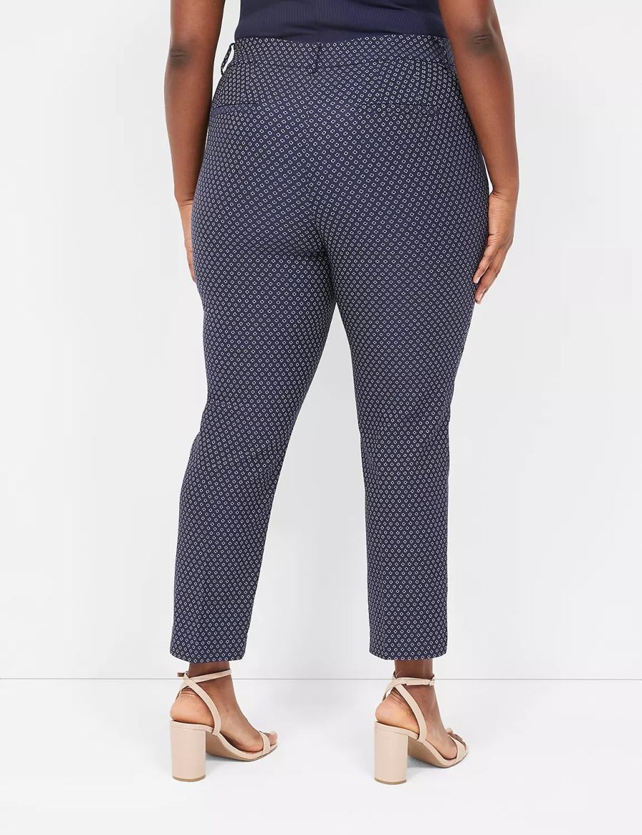 Lane Bryant 4-Season Slim Ankle Pantaloni Donna Blu Marino | NLF376UN