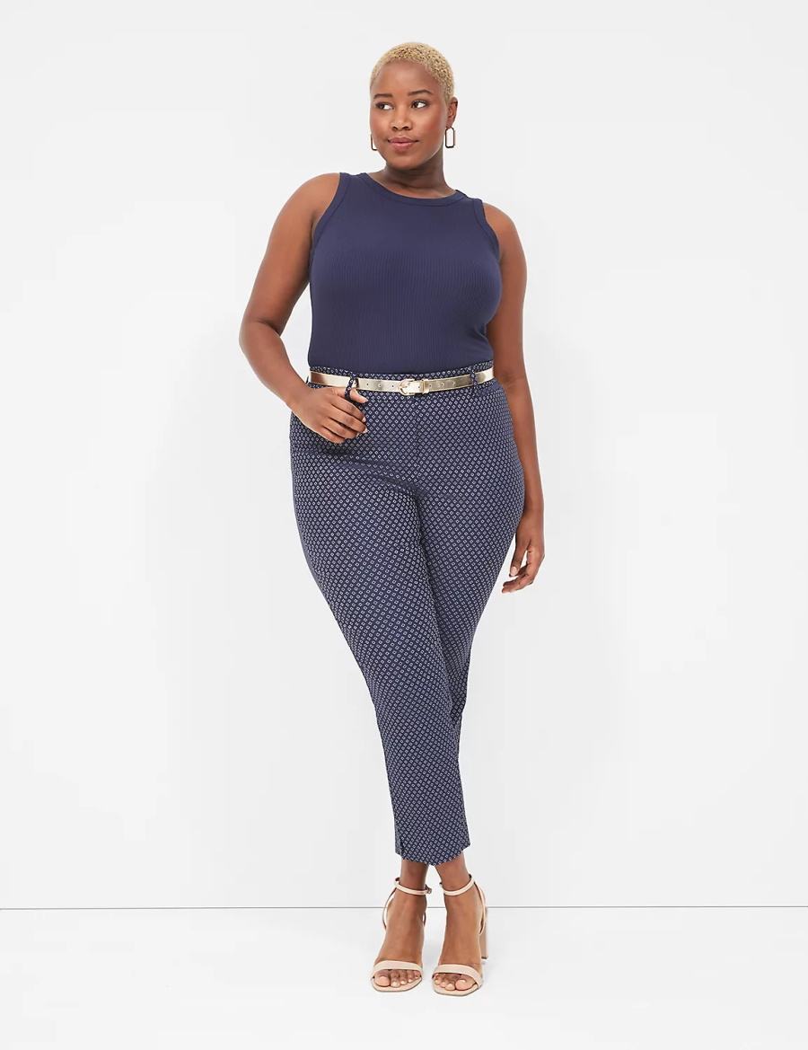 Lane Bryant 4-Season Slim Ankle Pantaloni Donna Blu Marino | NLF376UN