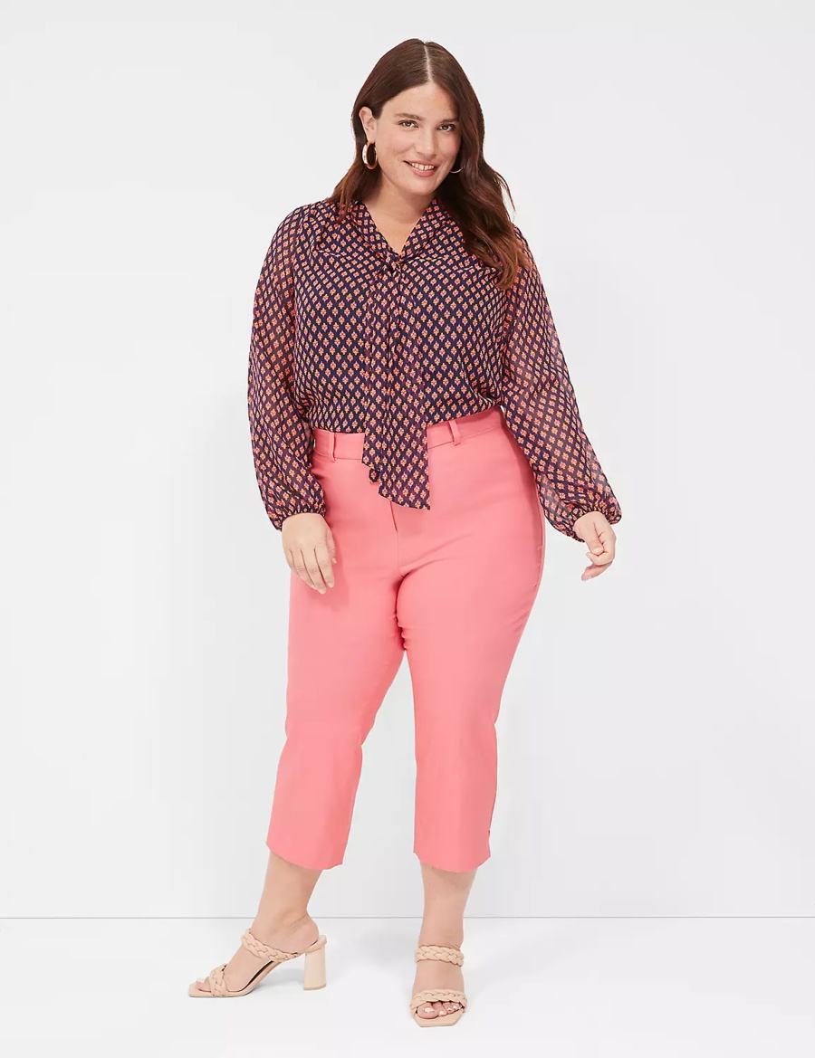 Lane Bryant 4-Season Slim Capri Pantaloni Donna Corallo | WPR7134RK