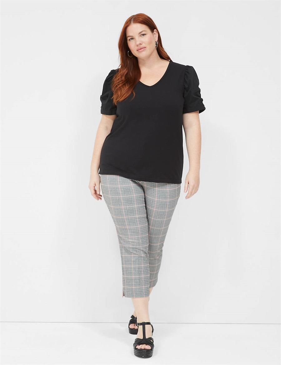 Lane Bryant 4-Season Slim Capri Pantaloni Donna Nere | JNR9923MO