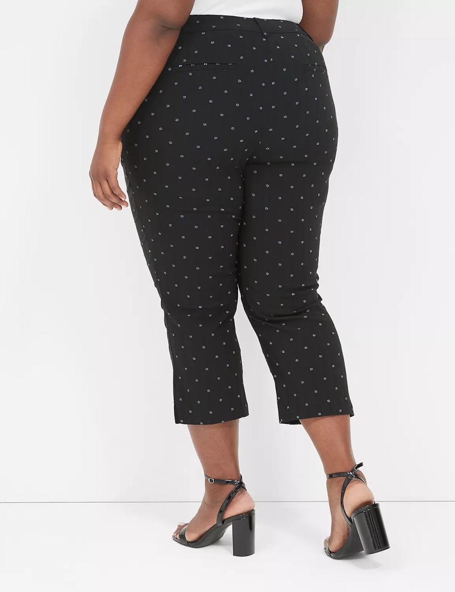 Lane Bryant 4-Season Slim Capri Pantaloni Donna Nere | WEI1081VZ