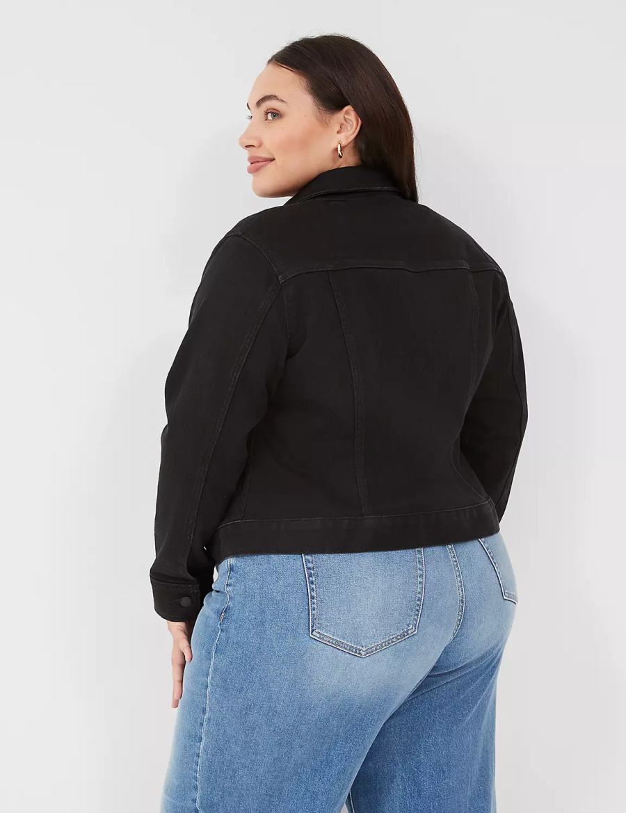 Lane Bryant Black Denim Giacche Donna Nere | FBO9028BF