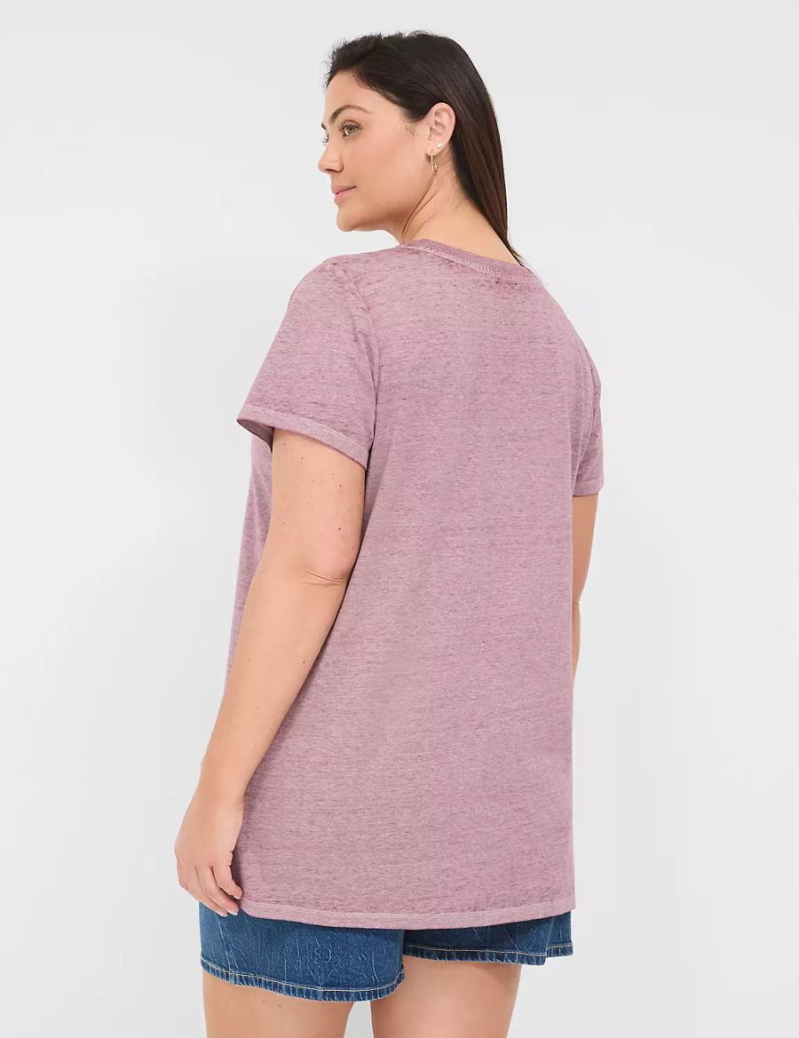 Lane Bryant Blessed Graphic Tee Magliette Donna Viola Profondo | MOD82GG