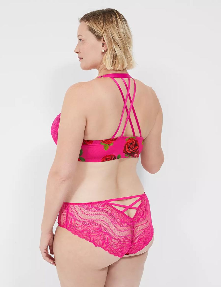 Lane Bryant Boost Plunge Bralette Donna Rosa Fucsia | YWS247ZV