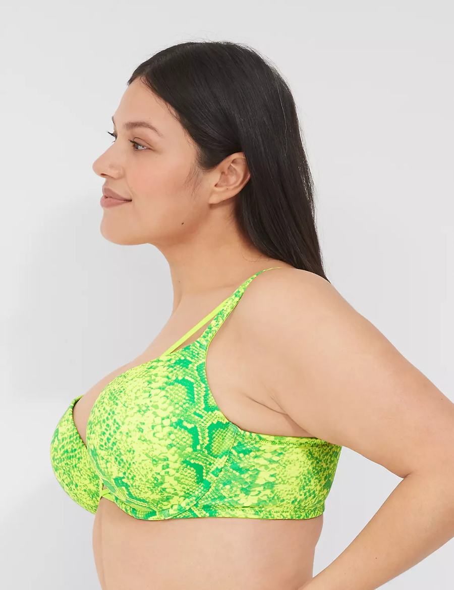 Lane Bryant Boost Plunge Bralette Donna Verdi Chiaro | KCA1081OM