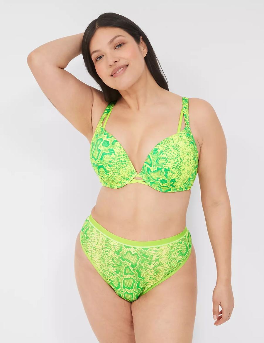 Lane Bryant Boost Plunge Bralette Donna Verdi Chiaro | KCA1081OM