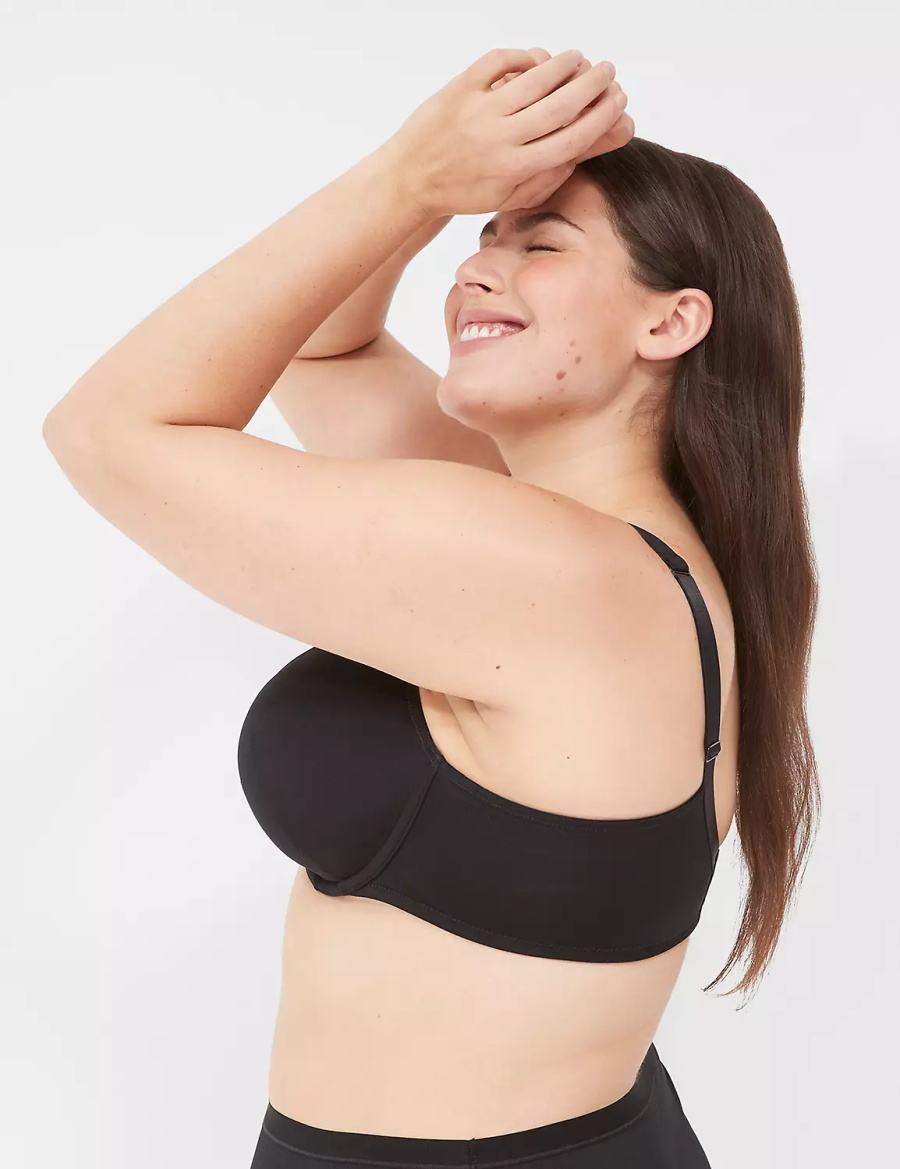 Lane Bryant Boost Plunge Bralette Donna Nere | EBY6489JG