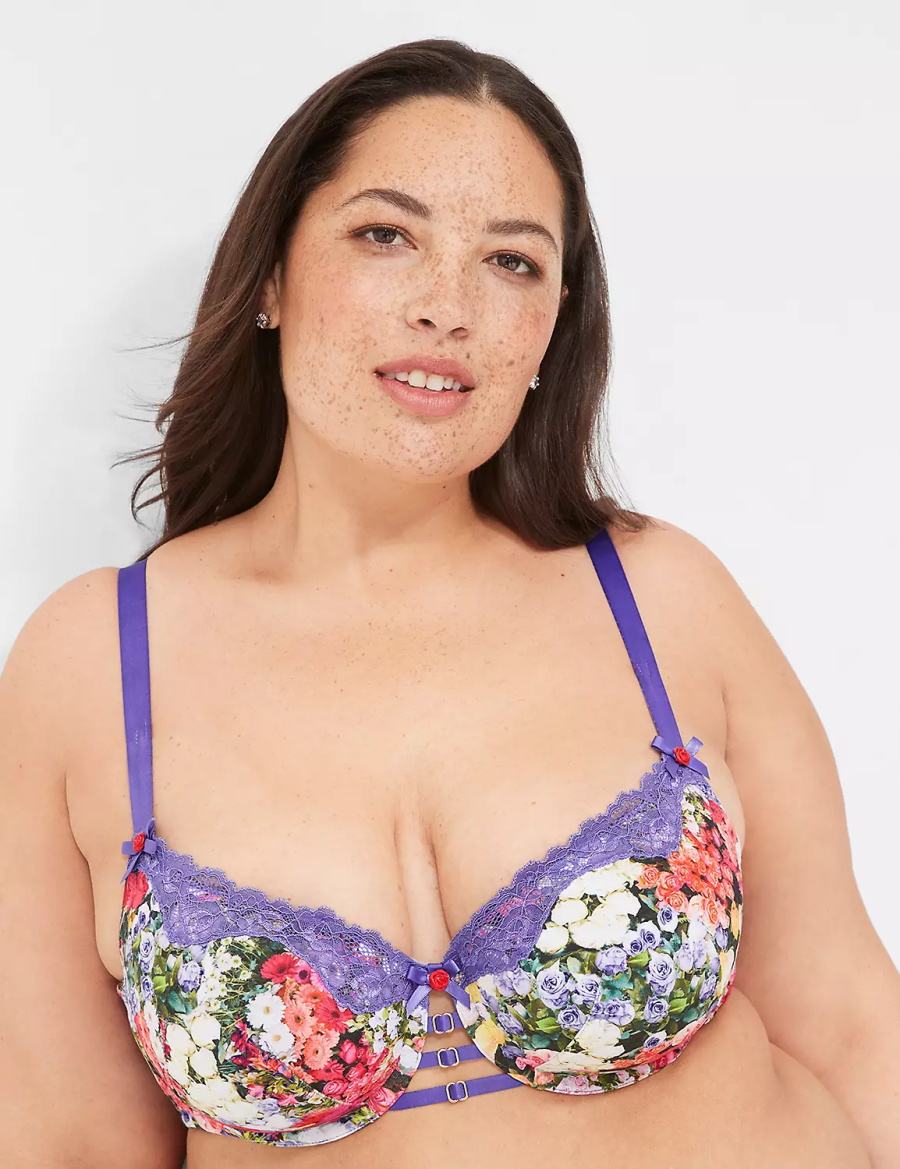 Lane Bryant Boost Reggiseno A Balconcino Donna Viola Colorate | RFP7597ID