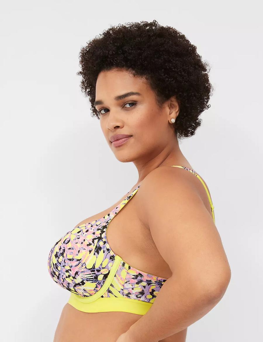 Lane Bryant Boost Reggiseno A Balconcino Donna Gialle Colorate | YAD3120DD