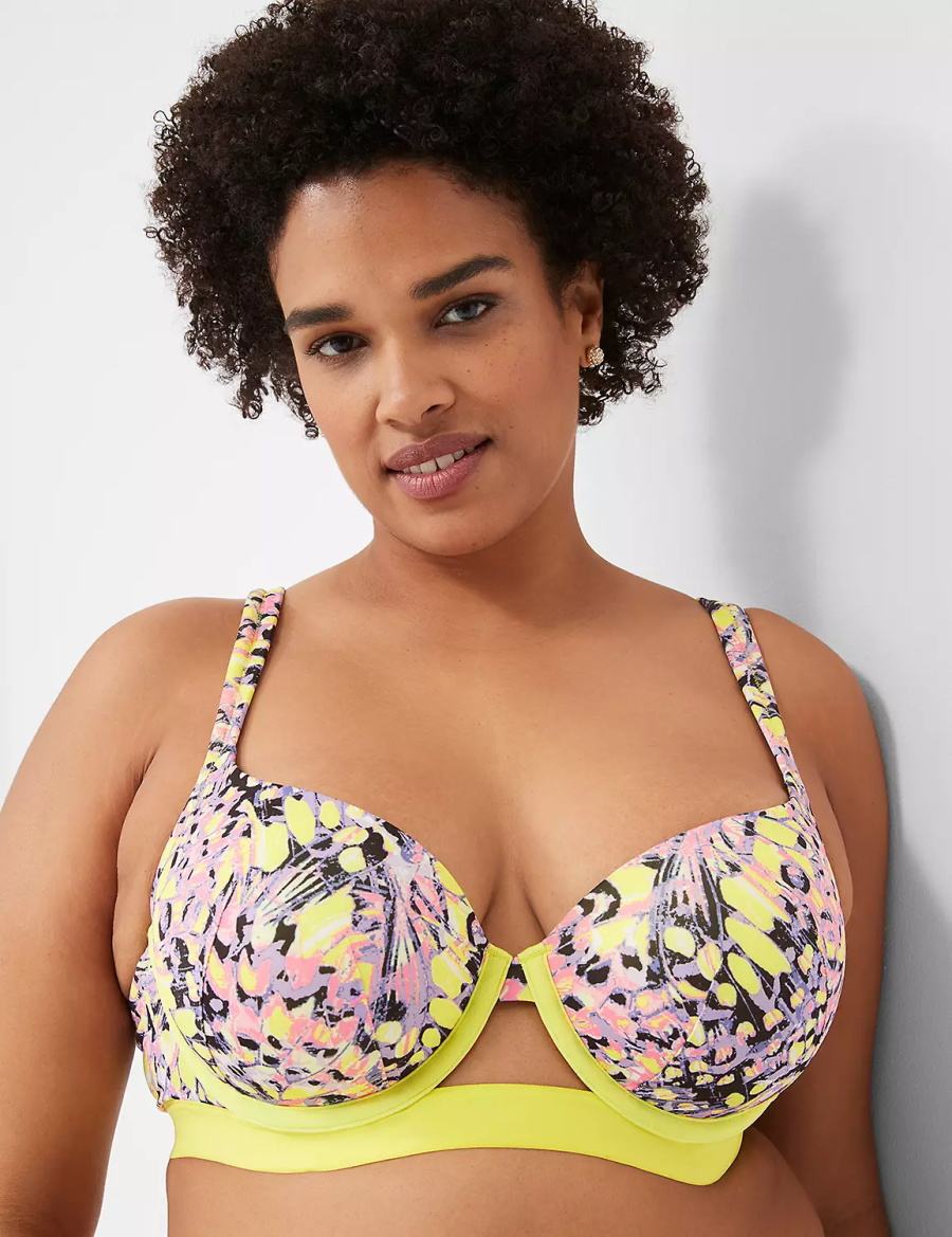 Lane Bryant Boost Reggiseno A Balconcino Donna Gialle Colorate | YAD3120DD