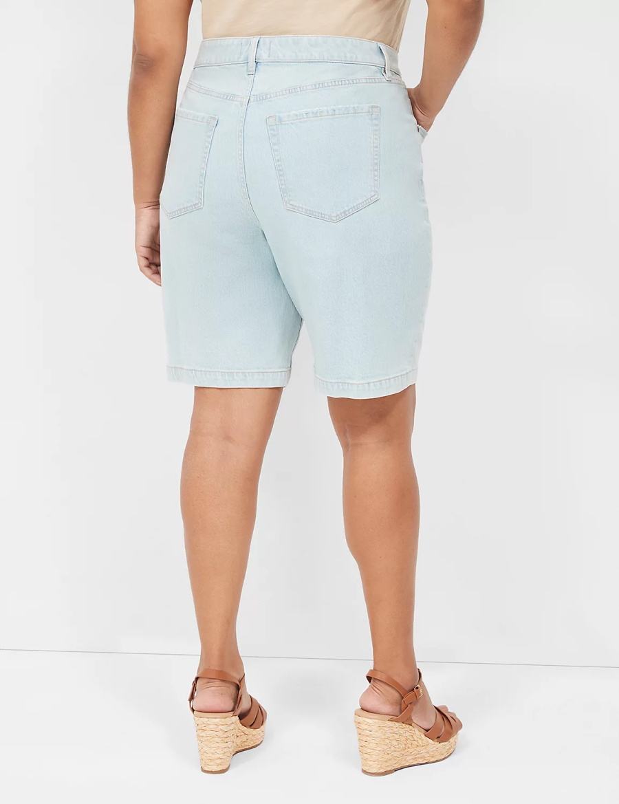 Lane Bryant Boyfriend Fit Bermuda Jean Pantaloncini Donna Blu Chiaro | LQV896TT