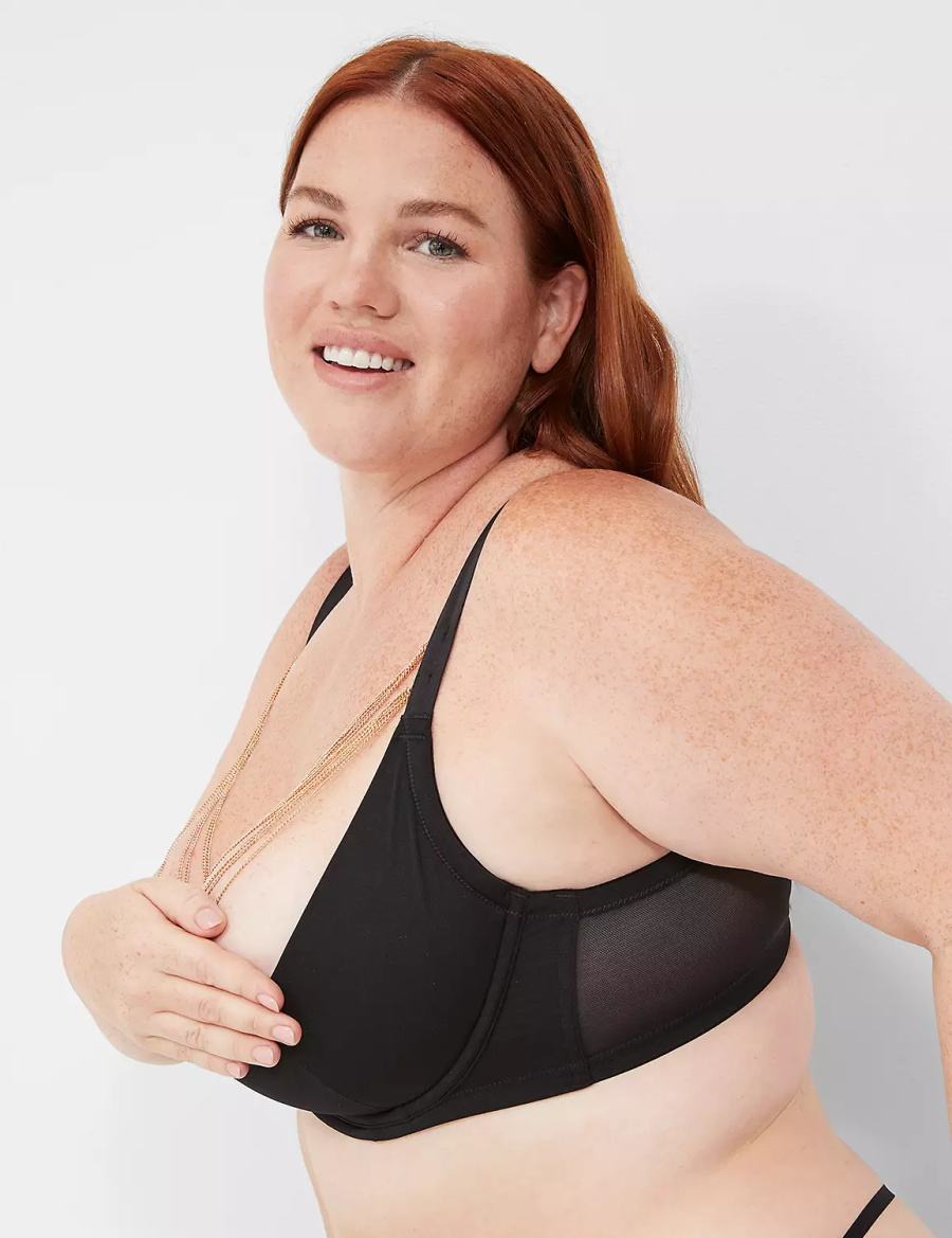 Lane Bryant Chain Quarter Cup Bralette Donna Nere | CGI5212ME