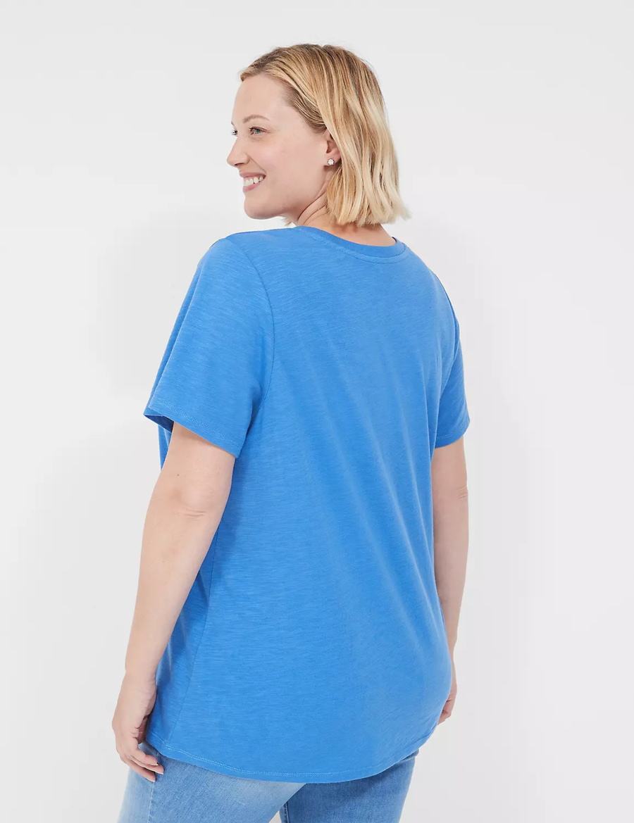 Lane Bryant Cities Graphic Tee Magliette Donna Blu | WJG10098LM