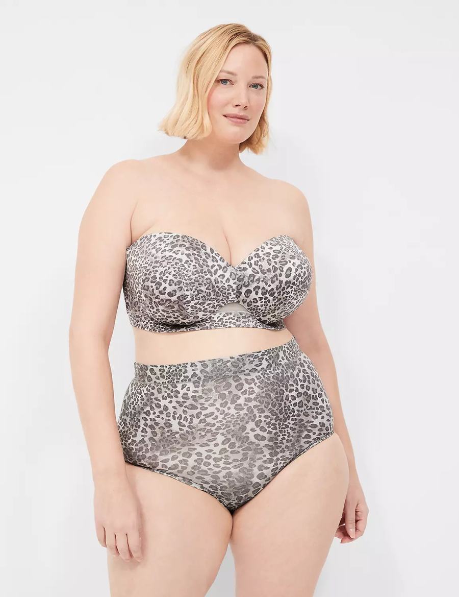 Lane Bryant Comfort Bliss High-Waist Slip Donna Marroni Nere Bianche | ZMP6643HT