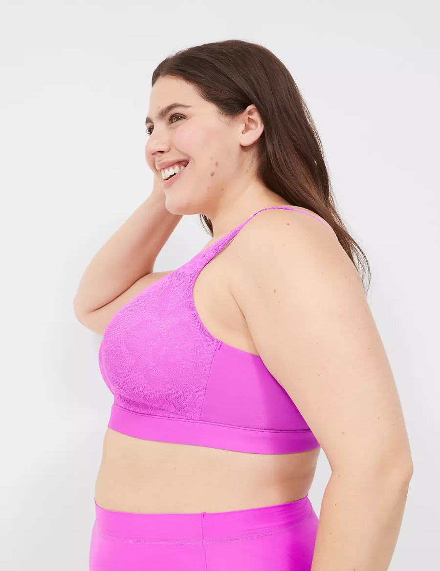 Lane Bryant Comfort Bliss Lightly Lined No-Wire Bralette Donna Viola Chiaro | ZHV4055HM