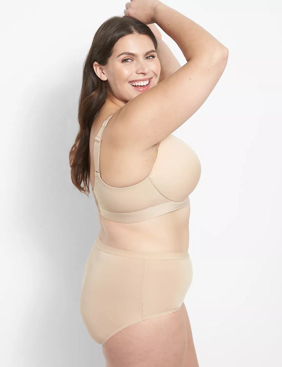 Lane Bryant Comfort Bliss Lightly Lined Full Coverage Bralette Donna Beige | AZL8088AL