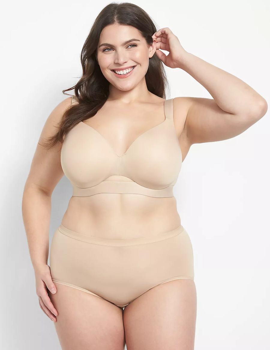 Lane Bryant Comfort Bliss Lightly Lined Full Coverage Bralette Donna Beige | AZL8088AL