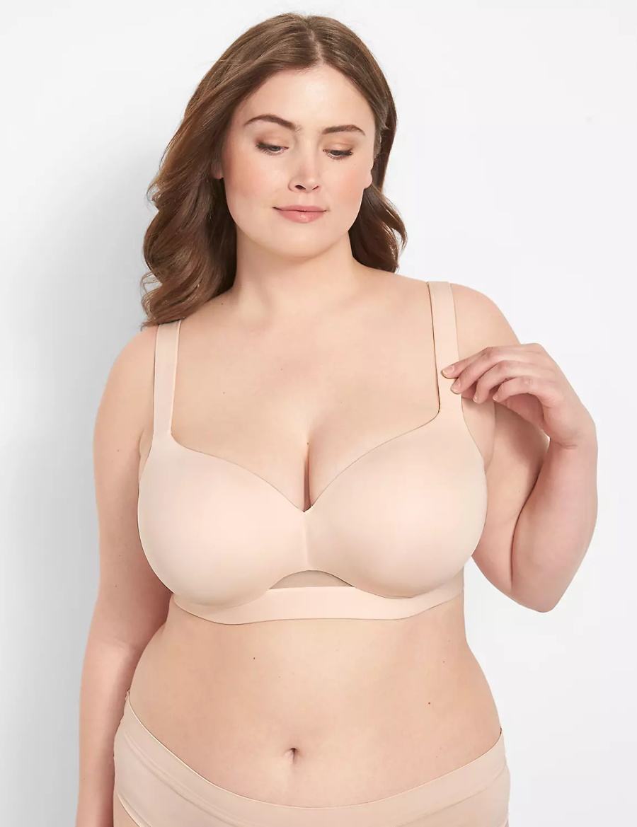 Lane Bryant Comfort Bliss Lightly Lined Reggiseno A Balconcino Donna Marroni | QFJ3750RO