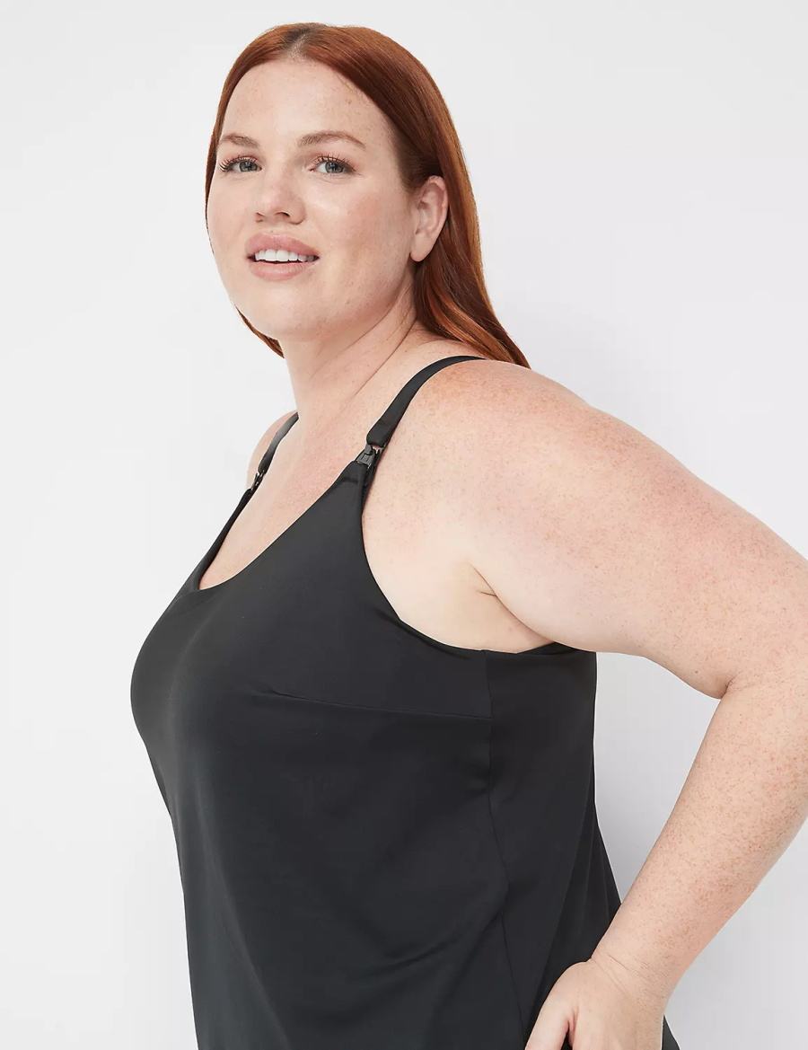 Lane Bryant Comfort Bliss Nursing Cami Bralette Donna Nere | KEH332IX