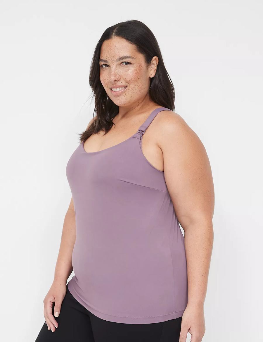 Lane Bryant Comfort Bliss Nursing Cami Bralette Donna Viola | TSK419JA