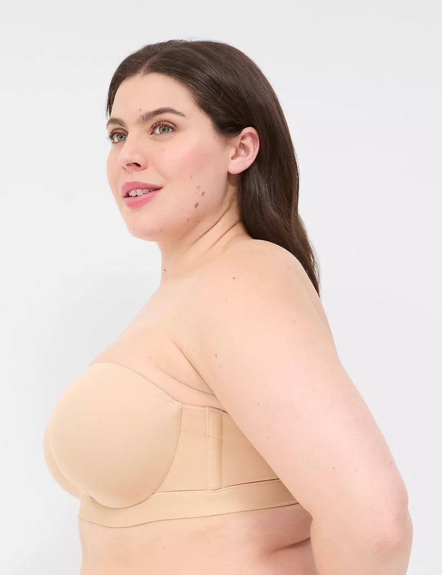 Lane Bryant Comfort Bliss Plunge Multi-Way Reggiseni Senza Spalline Donna Beige | JXK8095UE