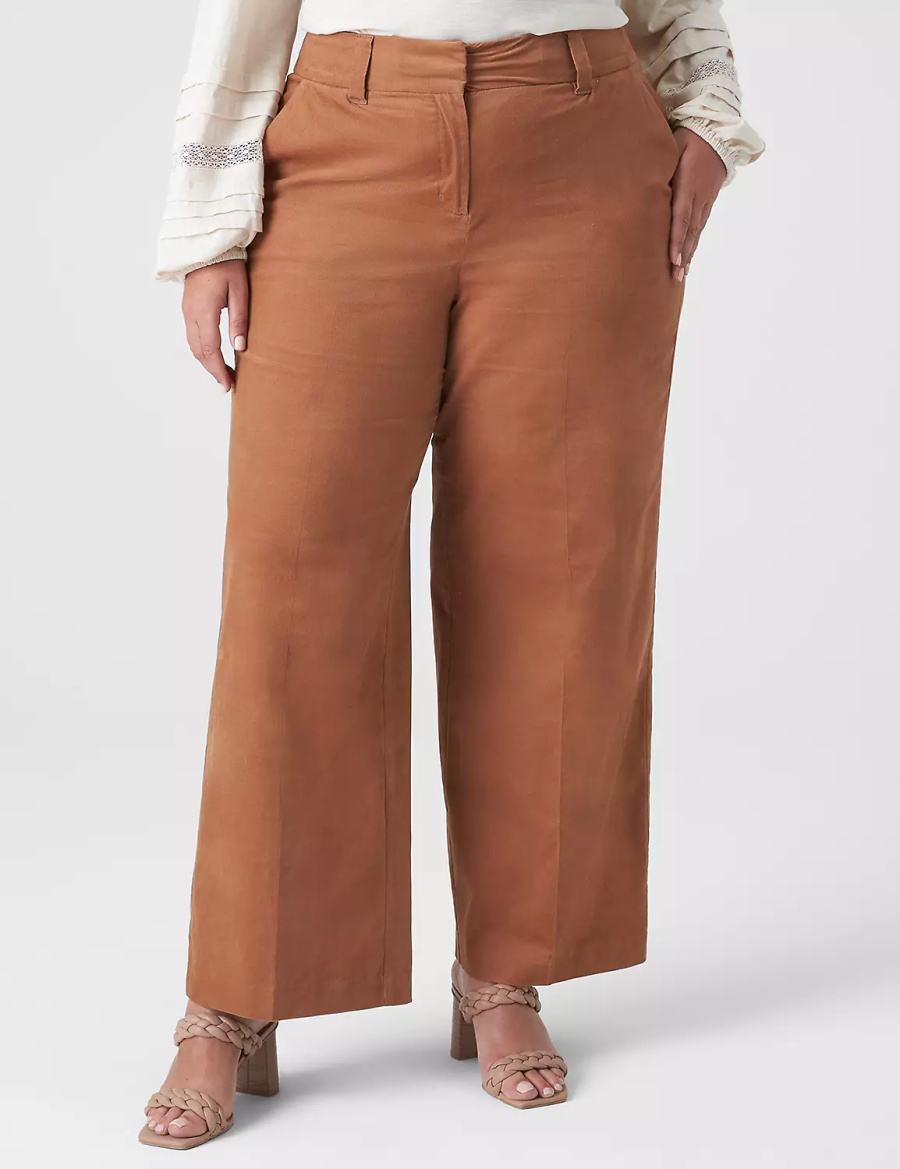 Lane Bryant Corduroy Trouser Pantaloni Donna Marroni | KEY239BB