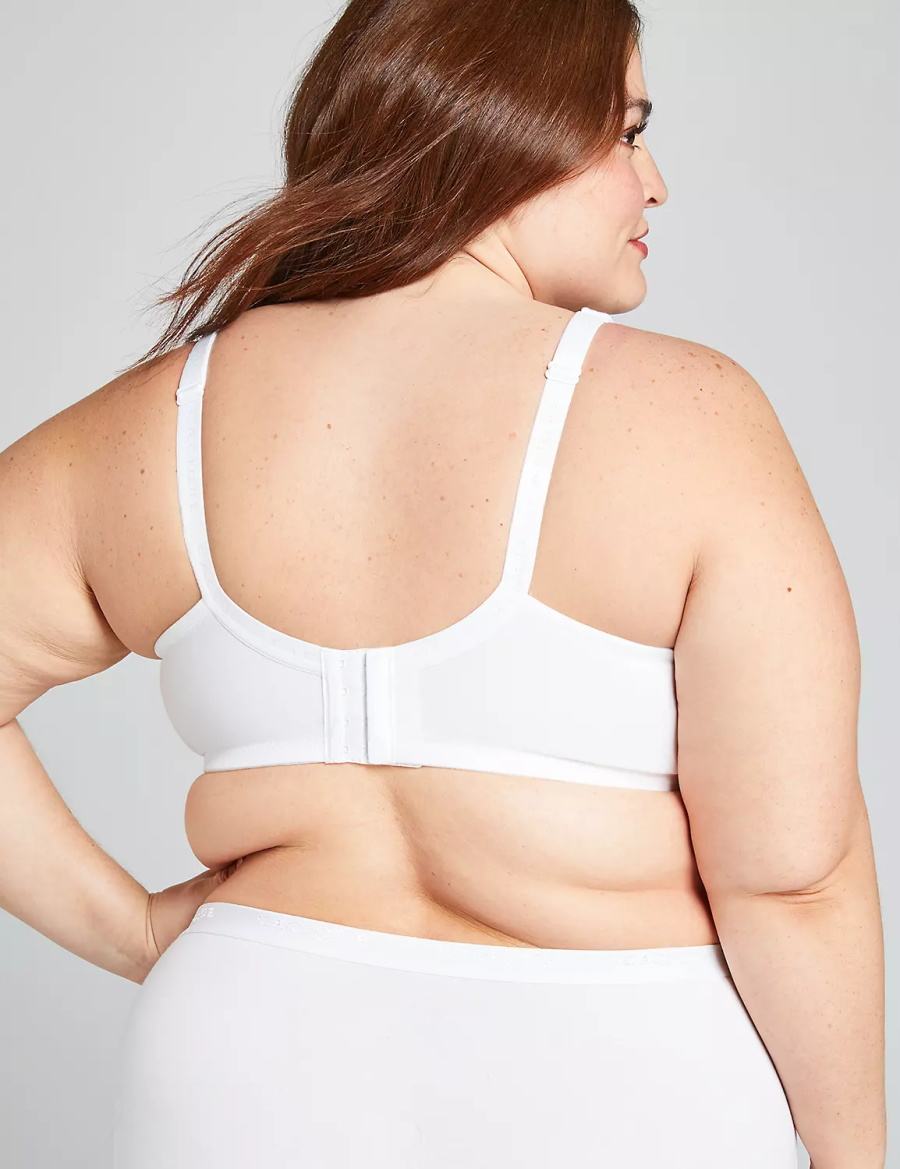 Lane Bryant Cotton Lightly Lined Full Coverage Bralette Donna Bianche | ZNI7440RF