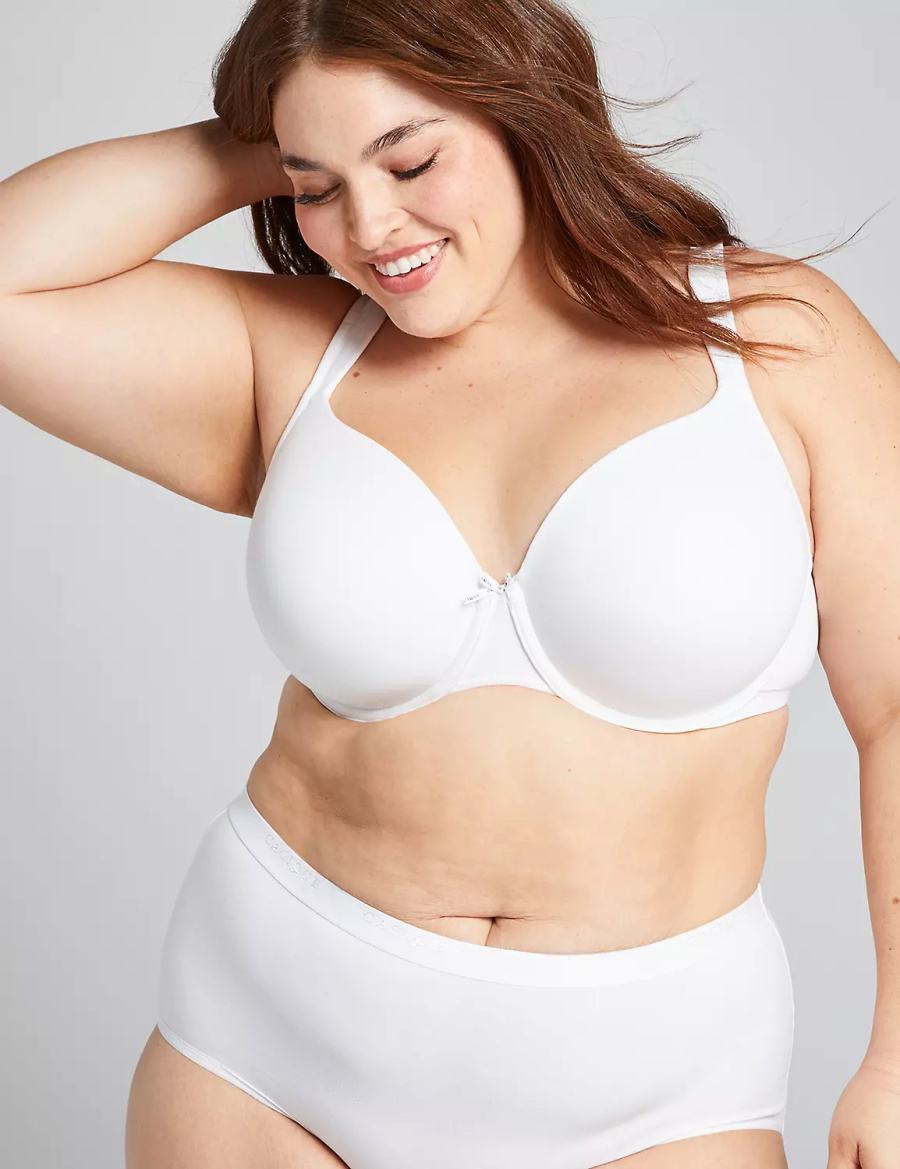 Lane Bryant Cotton Lightly Lined Full Coverage Bralette Donna Bianche | ZNI7440RF