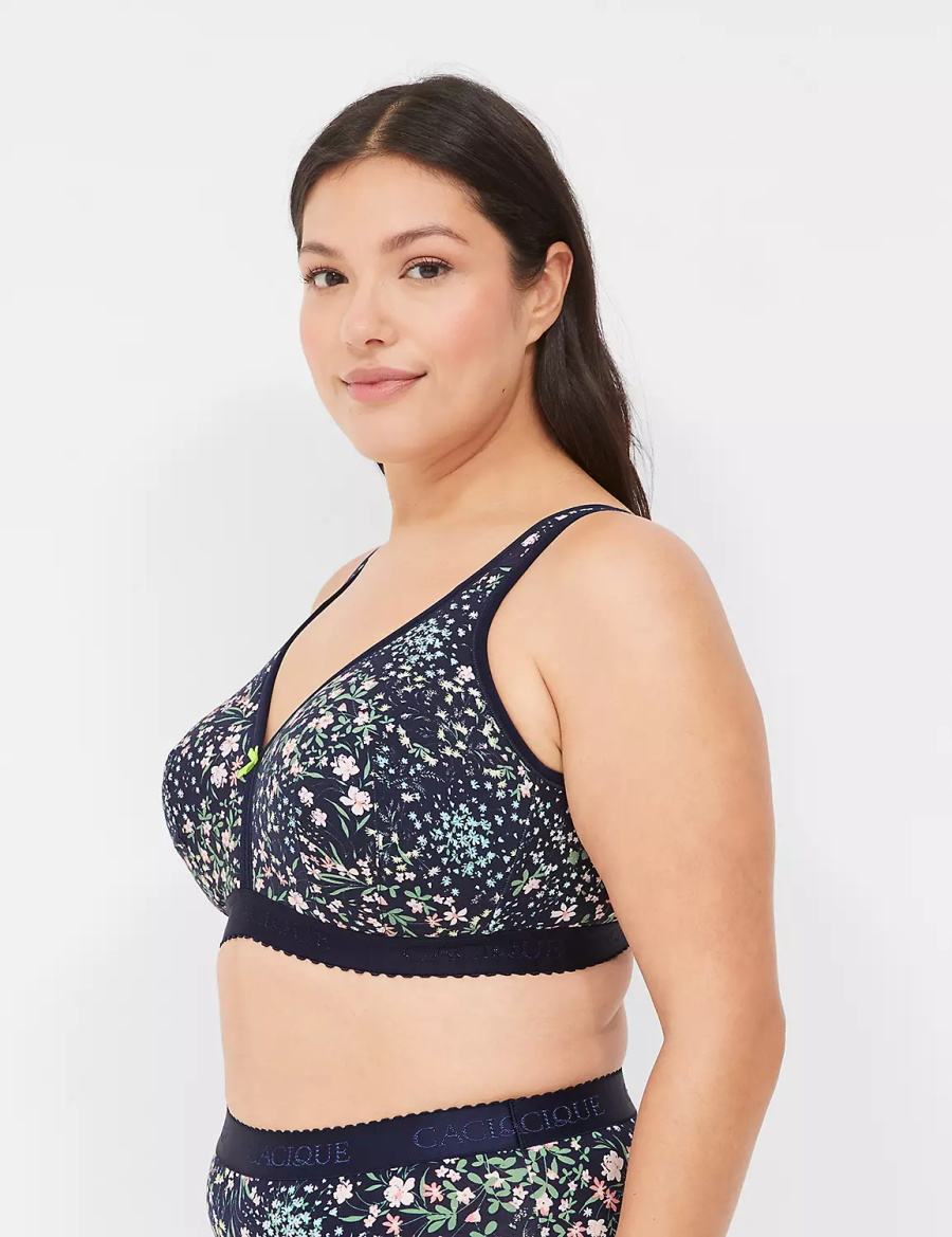 Lane Bryant Cotton Lightly Lined No-Wire Bralette Donna Nere | XQP7160QU