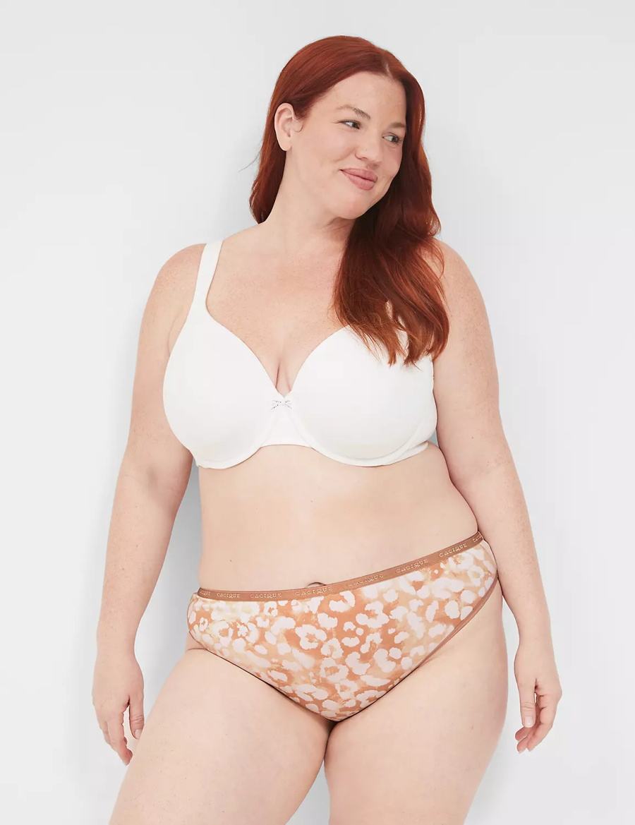 Lane Bryant Cotton Mutandine Perizoma Donna Beige | ZAH694OX