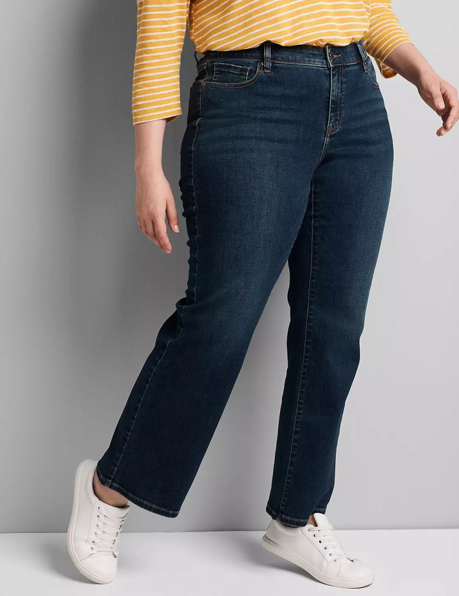 Lane Bryant Curvy Fit High-Rise Boot Jeans Donna Blu Scuro | FFD8945YZ