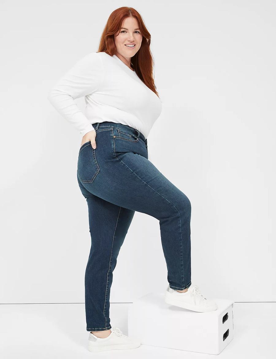 Lane Bryant Curvy Fit High-Rise Skinny Jeans Donna Blu Scuro | OQW3322XH