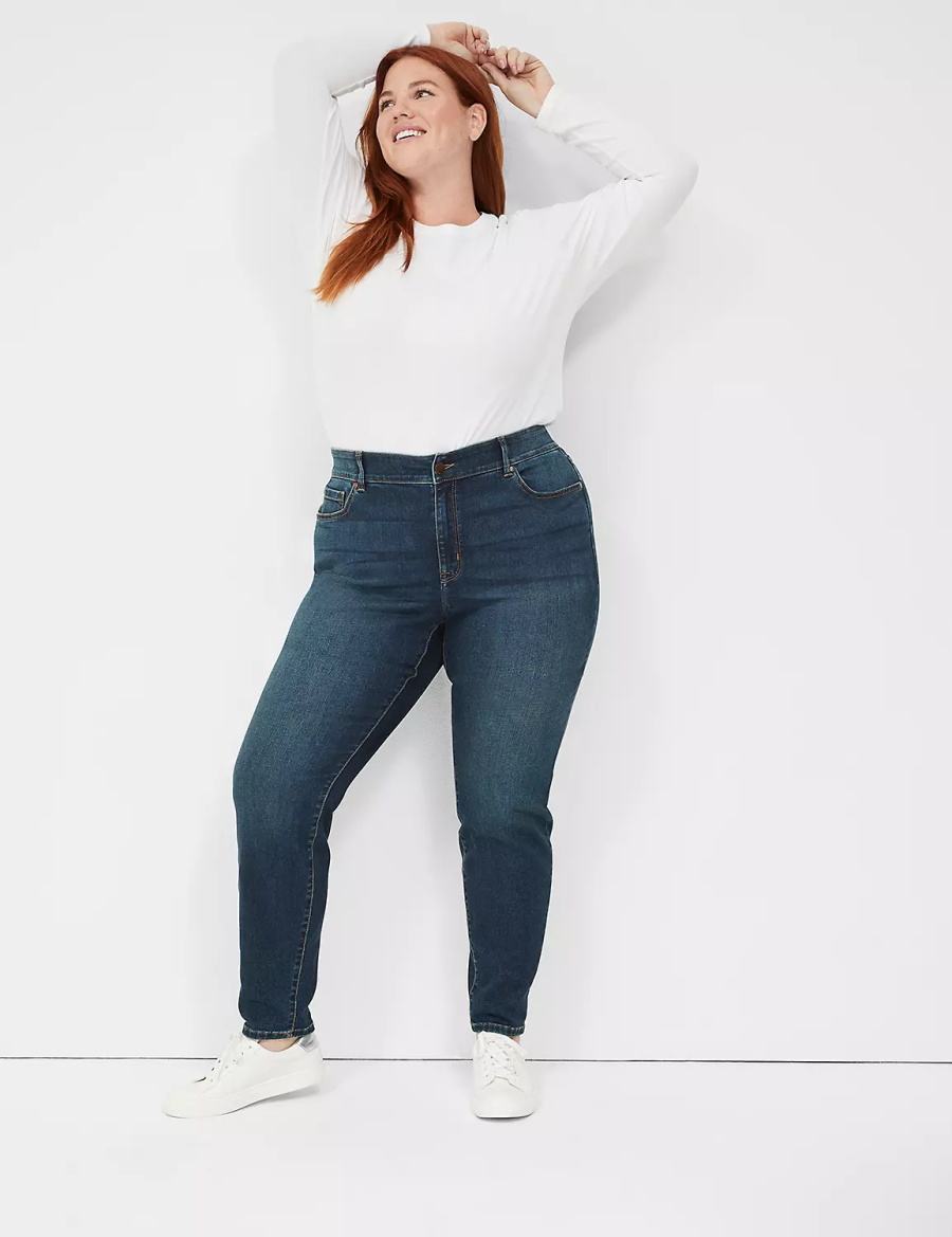 Lane Bryant Curvy Fit High-Rise Skinny Jeans Donna Blu Scuro | OQW3322XH