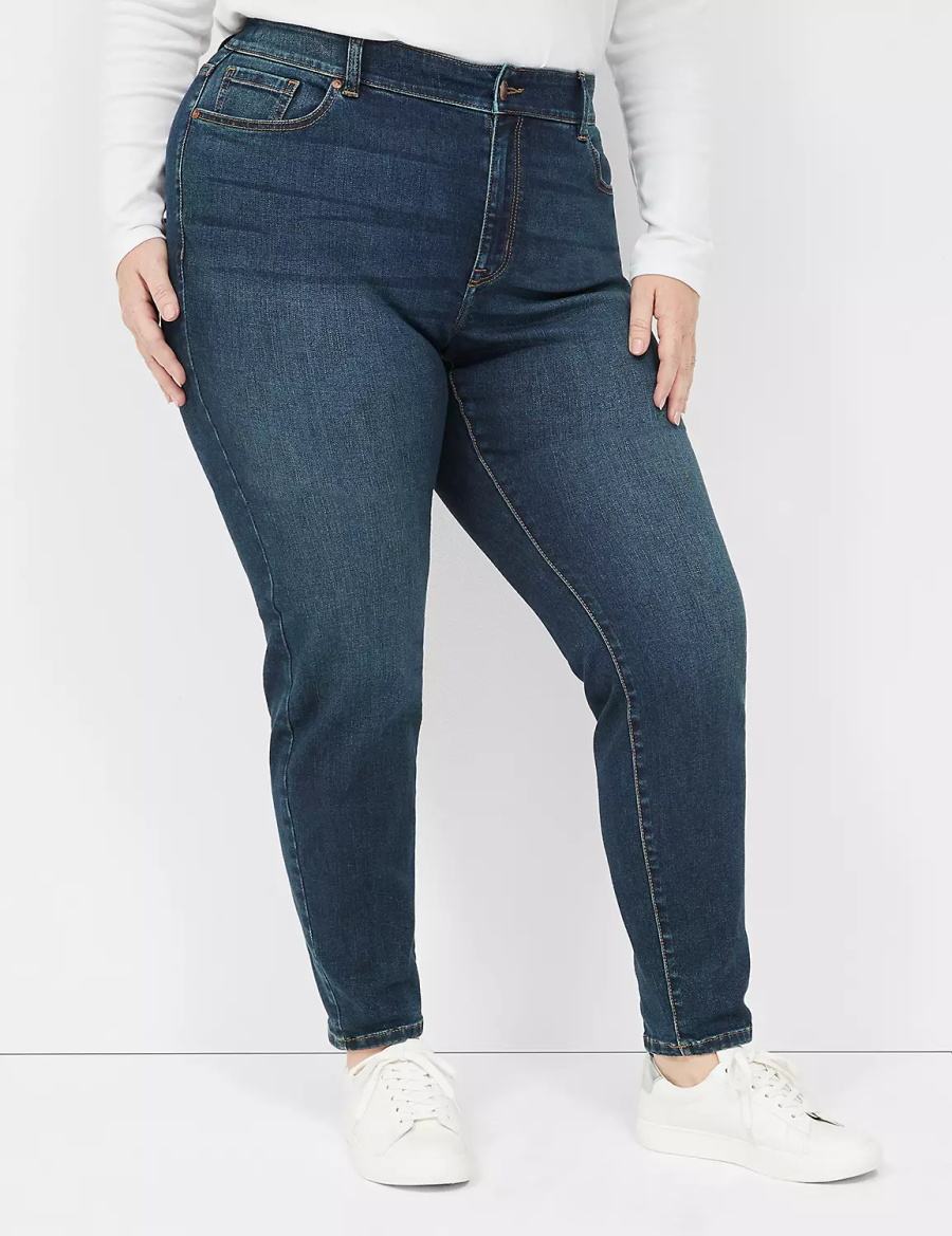 Lane Bryant Curvy Fit High-Rise Skinny Jeans Donna Blu Scuro | OQW3322XH