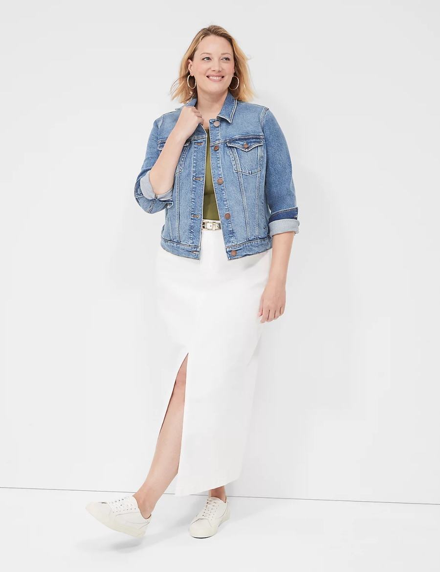 Lane Bryant Denim Giacche Donna Blu | VYD2272XL