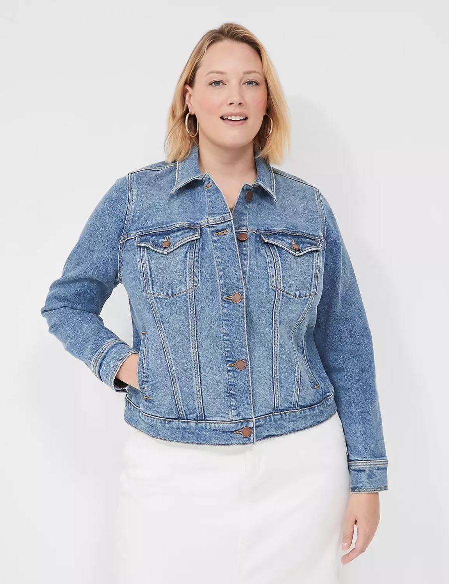 Lane Bryant Denim Giacche Donna Blu | VYD2272XL