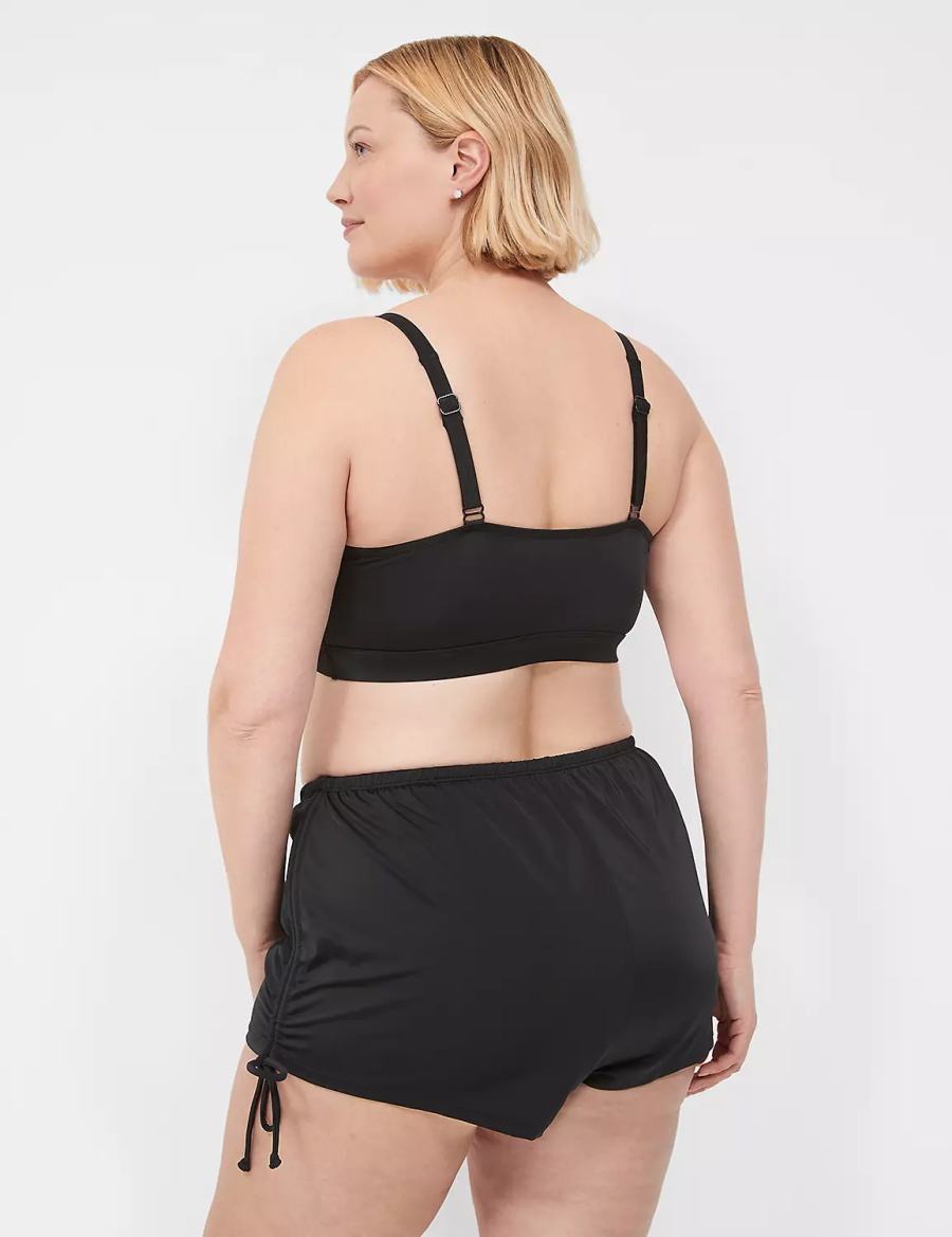 Lane Bryant Drawstring Swim Gonne Donna Nere | YYQ5810GD