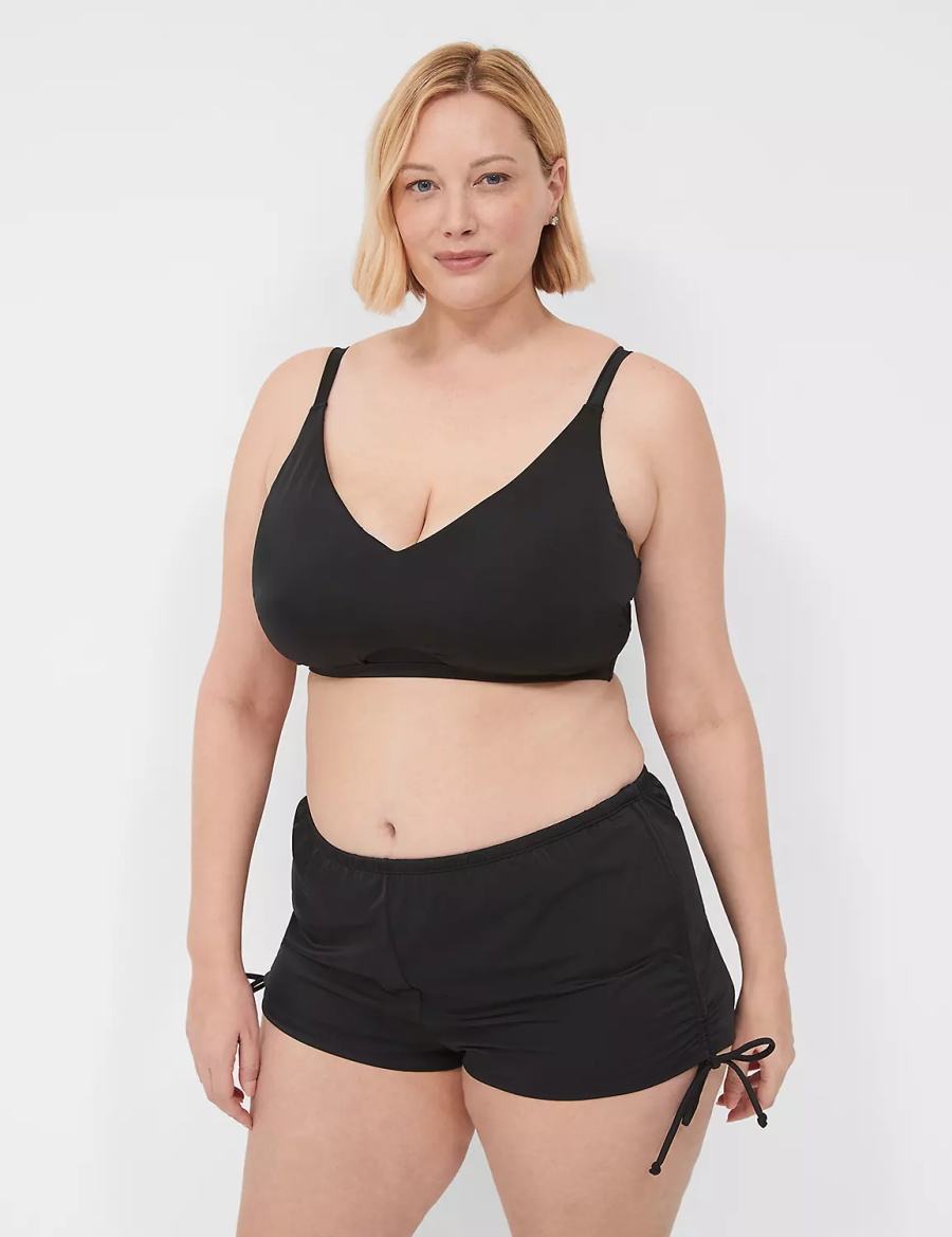 Lane Bryant Drawstring Swim Gonne Donna Nere | YYQ5810GD