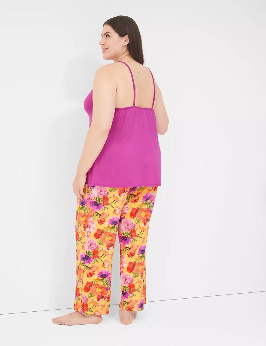 Lane Bryant DreamyCool Cami & Block Pant PJ Set Pigiama Donna Viola Colorate | GTF2868RR