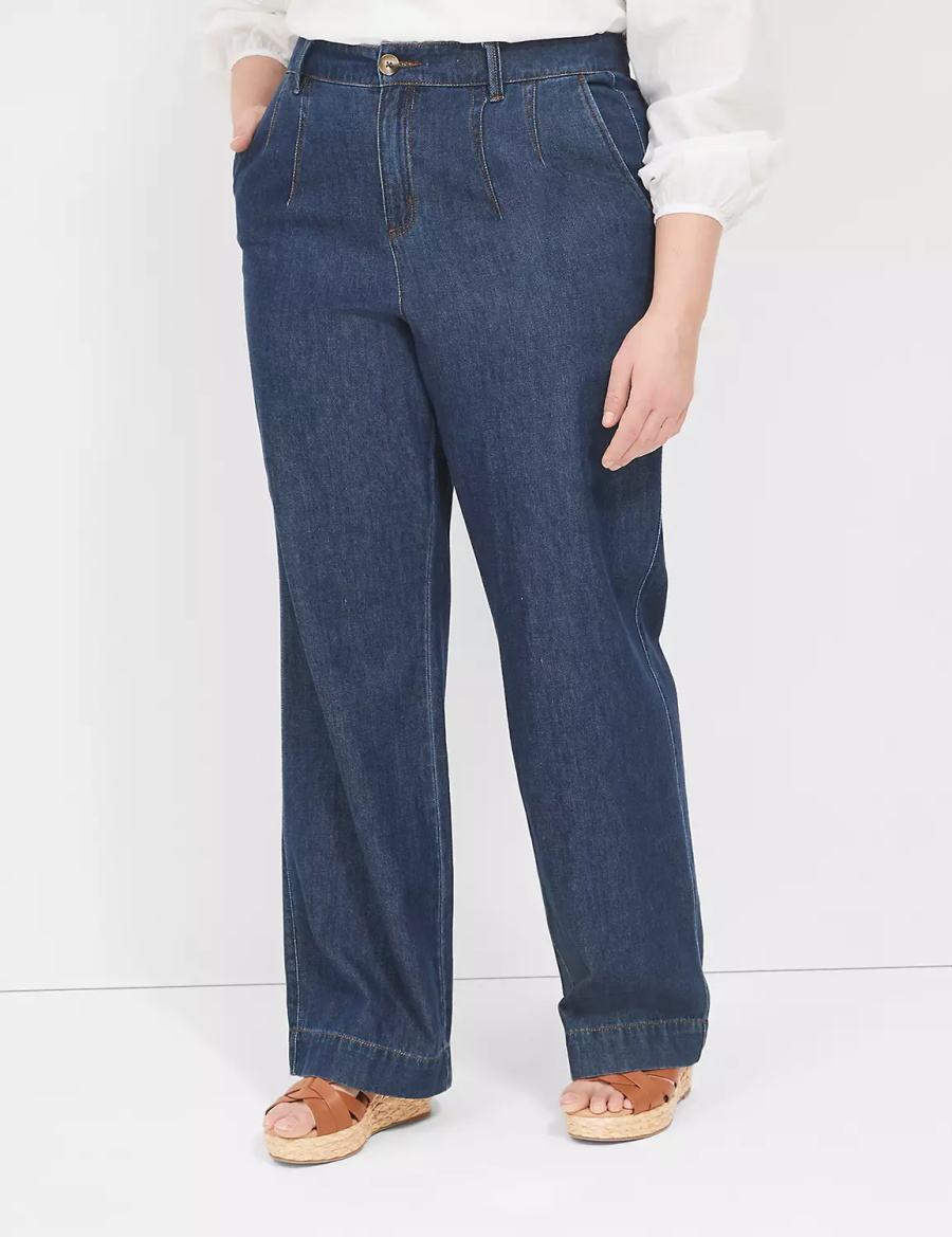 Lane Bryant Dressy Jeans Donna Blu Scuro | FWJ5334HB