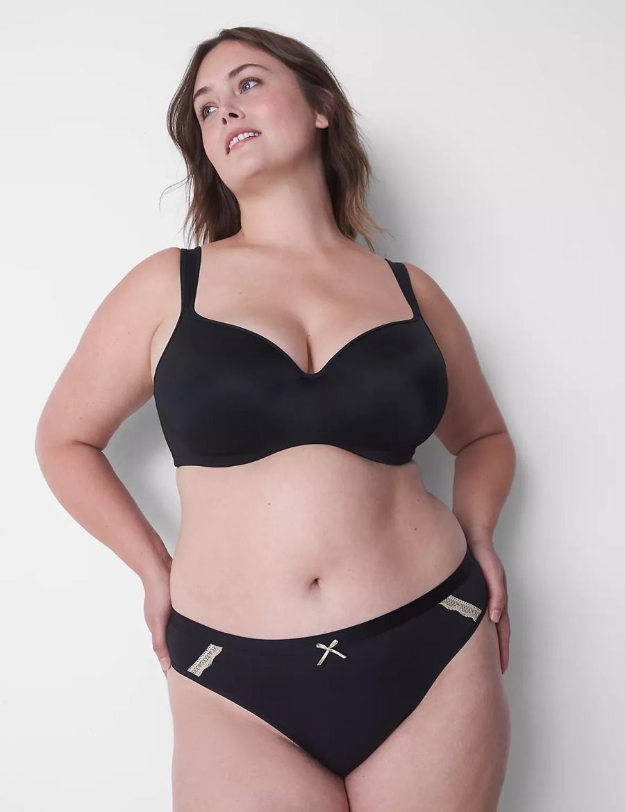 Lane Bryant Extra Soft Mutandine Perizoma Donna Nere | XIH8329FK