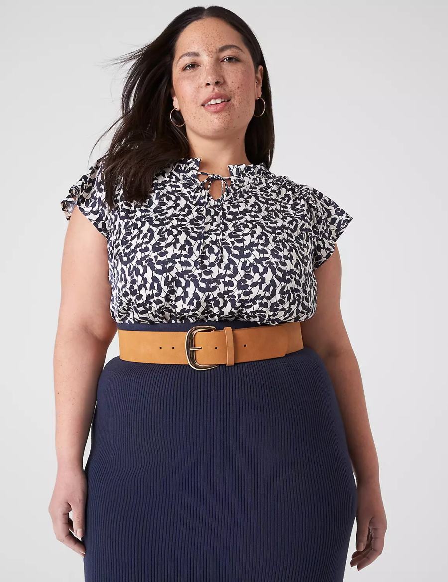 Lane Bryant Faux-Leather Hardware Waist Cinture Donna Marroni | ITD2583IE