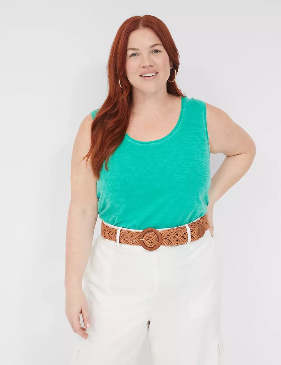 Lane Bryant Faux-Leather Macrame Cinture Donna Marroni | ZUX3160UC