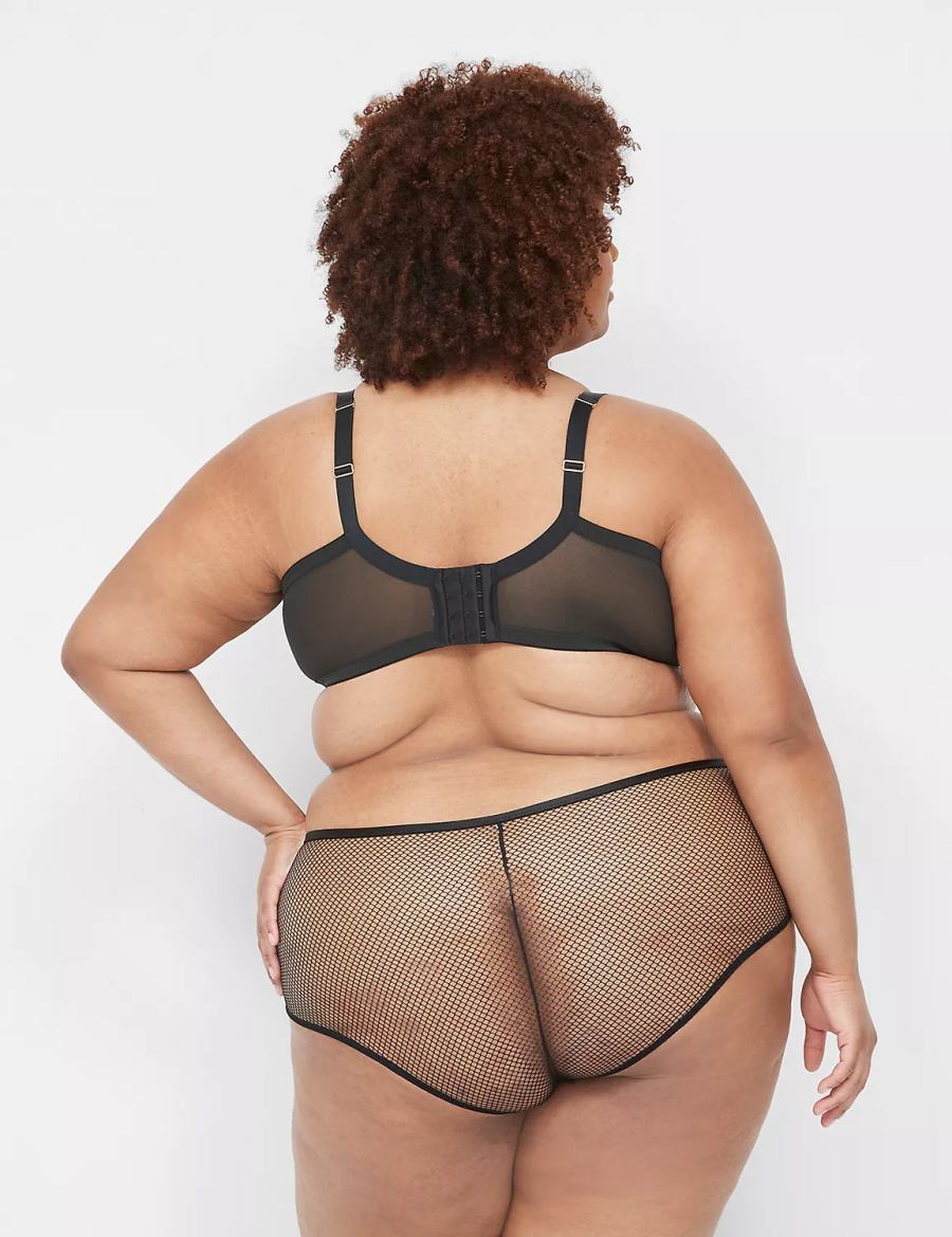 Lane Bryant Fishnet Slip Donna Nere | DGG8795IJ