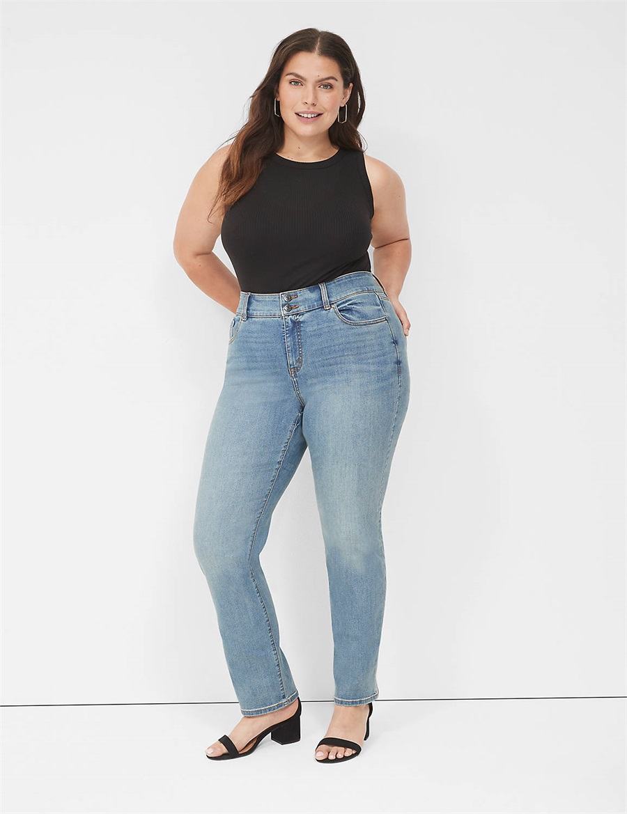 Lane Bryant Fitted High-Neck Rib Canotta Donna Nere | FYR831NL