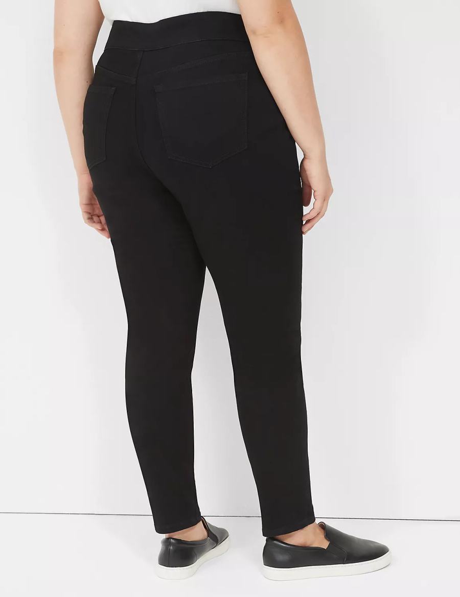 Lane Bryant High-Rise Sateen Pull-On Jeggings Donna Nere | OIW727XA