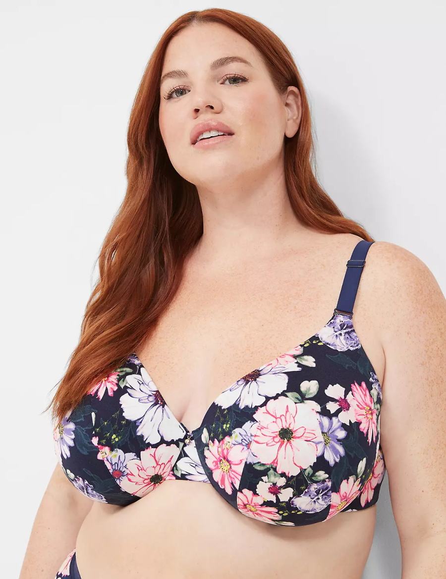 Lane Bryant Invisible Backsmoother Lightly Lined Full Coverage Bralette Donna Blu | QCG8218UY