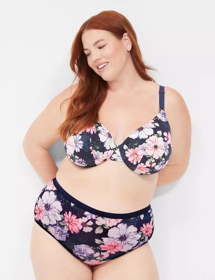 Lane Bryant Invisible Backsmoother Lightly Lined Full Coverage Bralette Donna Blu | QCG8218UY