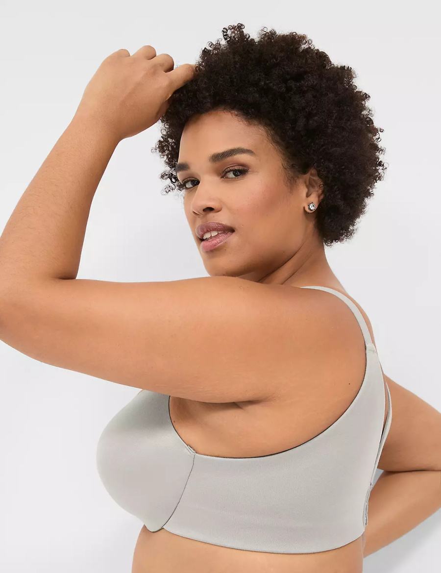 Lane Bryant Invisible Backsmoother Lightly Lined Reggiseno A Balconcino Donna Argento | HQX544QZ