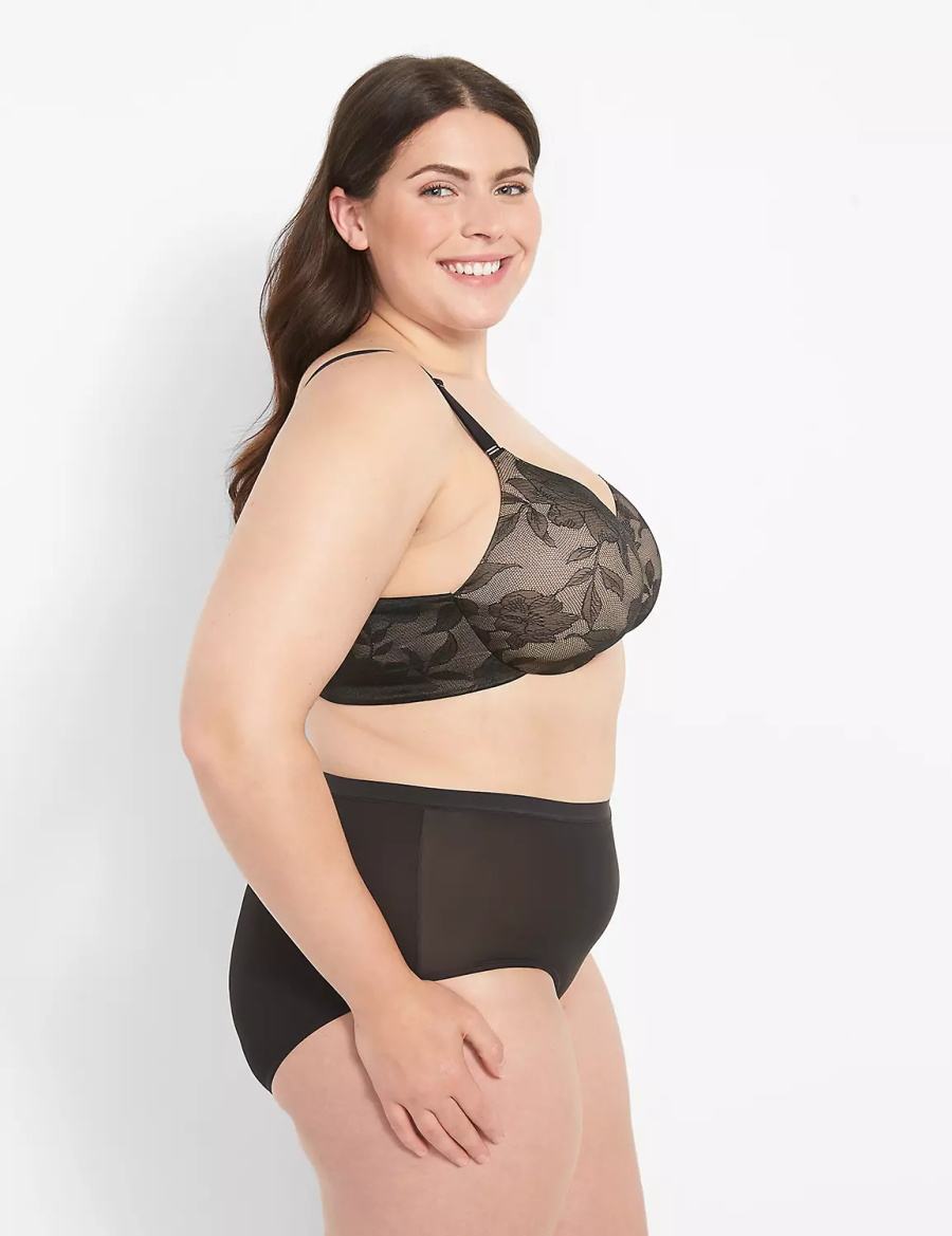 Lane Bryant Invisible Lace Backsmoother Lightly Lined Full Coverage Bralette Donna Nere | IXL17DY